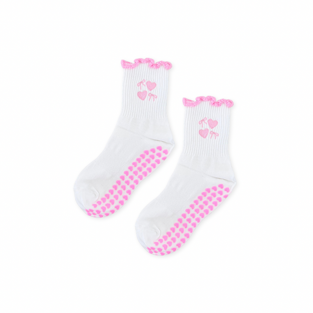 Ballet socks ribbon heart
