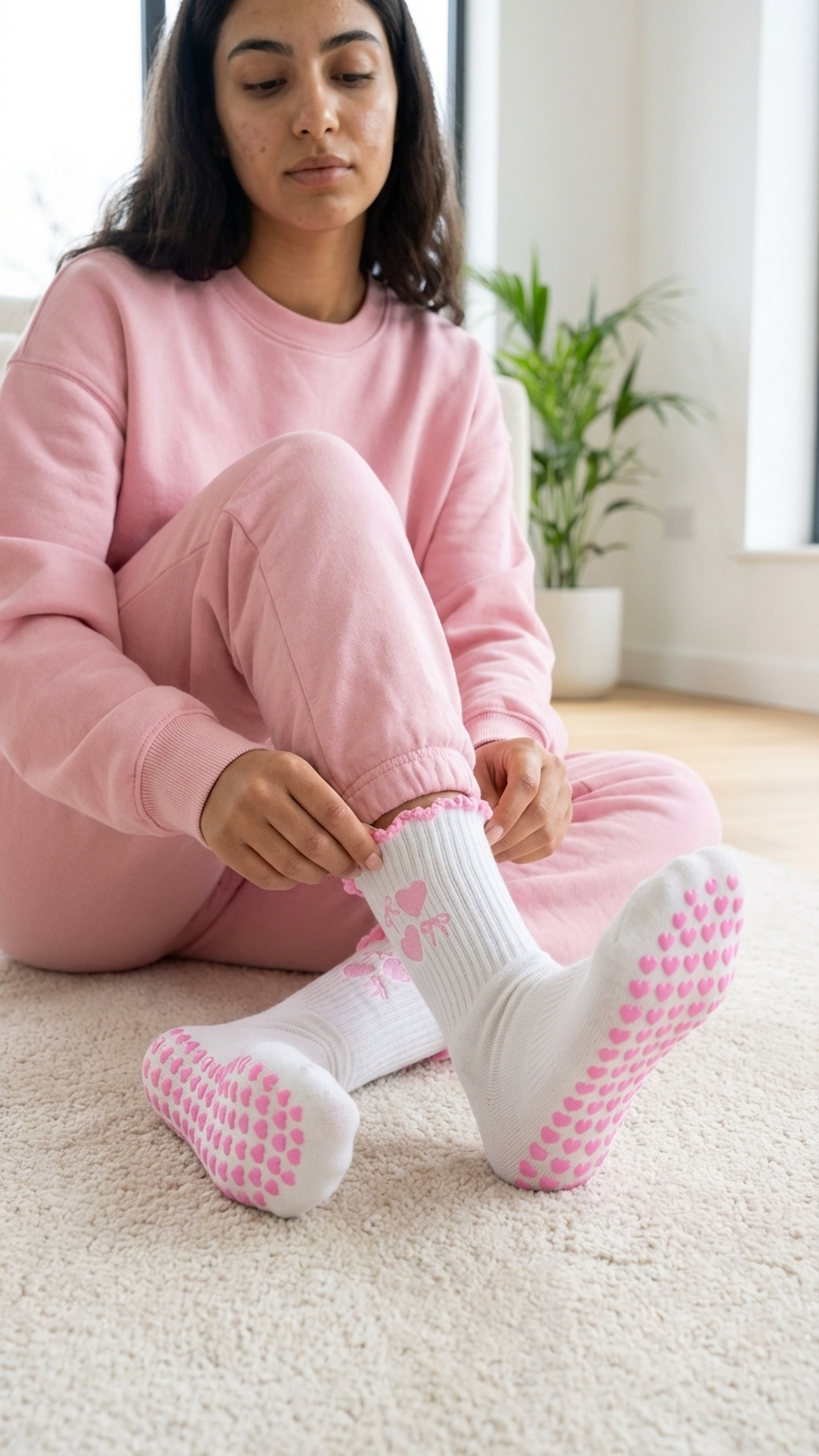 Ballet socks ribbon heart