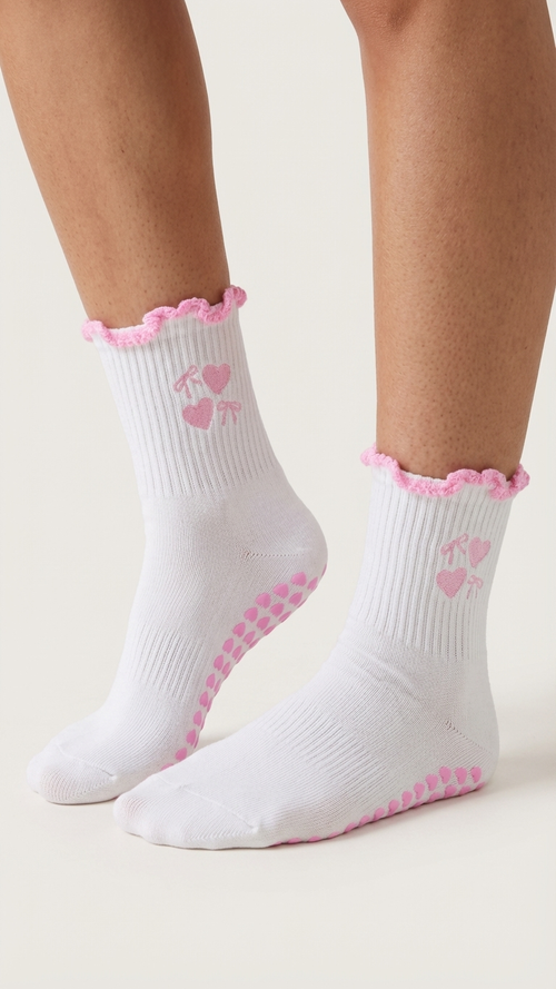 Ballet socks ribbon heart