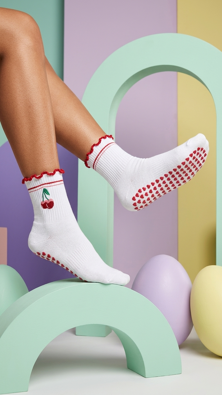 Ballet socks berry